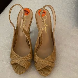 Never work Jessica Simpson snake print heels